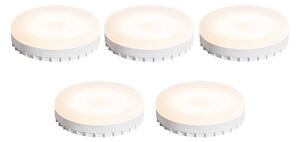 5 darabos GX53 dimmelhető LED izzó készlet 7W 750 lm 3000K