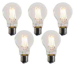 5 darabos E27 dimmelhető LED izzókészlet A60 átlátszó 4W 470 lm 2700K