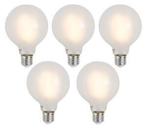5 db Okos E27 Dimmelhető LED Izzó G95 Matt 7W 806lm 2700-6500K