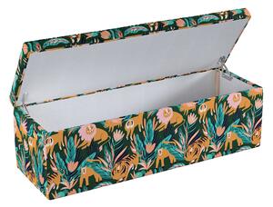 Tároló ládika termék színe narancssárga szövet mintás