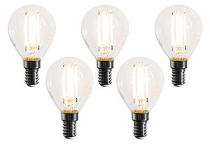 5 darabos E14 dimmelhető LED izzókészlet, G45 átlátszó, 4W, 470 lm, 2700K