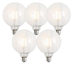 5 db Okos E27 Dimmelhető LED Izzó G125 Átlátszó 7W 806lm 2700-6500K