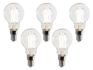 5 darabos Smart E14 LED izzó készlet P45 átlátszó 4.2W 470 lm 2700-6500K