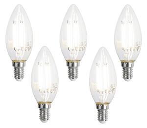 5 darabos Smart E14 LED izzókészlet C35 átlátszó 4,2W 470 lm 2700-6500K