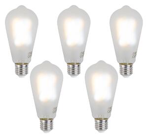 5 db Okos E27 Dimmelhető LED Izzó ST64 Matt 7W 806 lm 2700-6500K