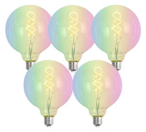 5 db Okos E27 Dimmelhető LED Izzó G125 RGBW 4W 250lm 2700K