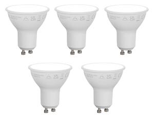 5 darabos Smart GU10 50mm-es dimmelhető LED izzókészlet, opál, 7W, 630 lm, 4000K