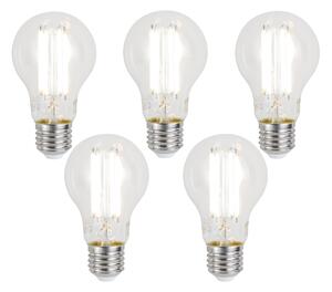 5 darabos intelligens E27 dimmelhető LED izzókészlet A60 átlátszó 7W 806 lm 2700-6500K Zigbee