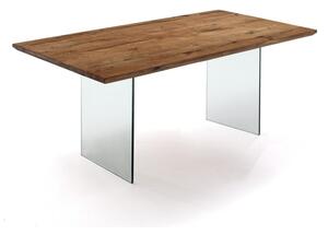 Étkezőasztal tölgyfa dekoros asztallappal 180x90 cm Float – Tomasucci