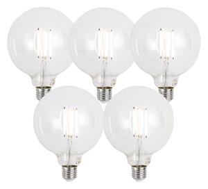 5 darabos intelligens E27 dimmelhető LED izzókészlet G125 átlátszó 7W 806 lm 2700-6500K Zigbee