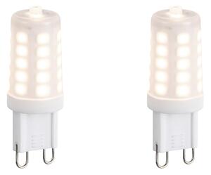 2 db G9 dimmelhető LED izzó opál üveg 3W 250lm 3000K