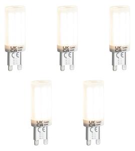 5 db G9 3 fokozatú dimmelhető LED izzó opál üveggel 4,5W 500lm 4000K