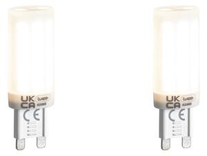 2 db G9 3 fokozatú dimmelhető LED izzó opál üveggel 4,5W 500lm 4000K