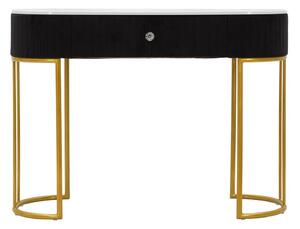 Fekete-aranyszínű konzolasztal 43x100 cm Montpellier – Mauro Ferretti
