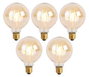 5 db E27 3 fokozatú dimmelhető LED izzó G95 Goldline 5W 530lm 2200K szett