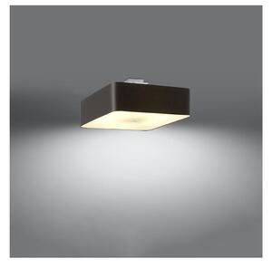 Fekete mennyezeti lámpa üveg-textil búrával 45x45 cm Kortez – Nice Lamps