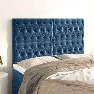 VidaXL 4 db sötétkék bársony fejtámla 72x7x78/88 cm