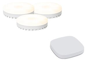 3 darabos intelligens GX53 dimmelhető LED izzókészlet 9W 806LM 2700K-6500K Zigbee Smart Hub-bal