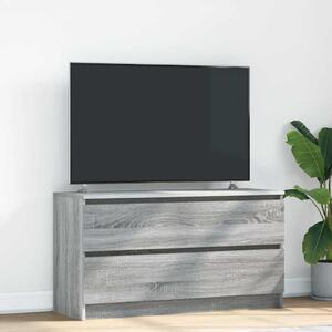 Szürke sonoma színű szerelt fa TV-szekrény 100x35x54 cm