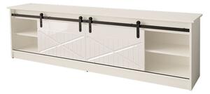 TV szekrény/asztal Selwyn (fehér + fényes fehér)