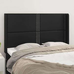 VidaXL Ágyfejtámla - Fekete Műbőr - 147x16x118/128cm