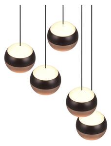 Fekete-rézszínű LED függőlámpa fém búrával ø 30 cm Orbit – Trio Select