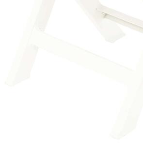 VidaXL 2 db fehér műanyag összecsukható kerti szék
