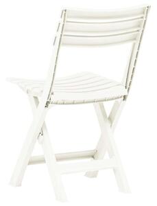 VidaXL 2 db fehér műanyag összecsukható kerti szék