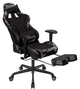 Fekete, terepmintás gamer szék