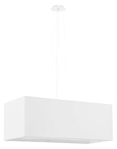 Fehér függőlámpa üveg-textil búrával Gryfin Bis – Nice Lamps