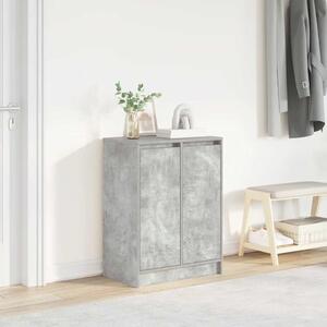 Betonszürke szerelt fa cipőszekrény 57x34x76 cm