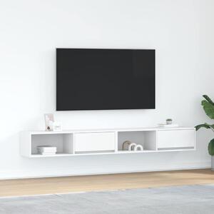 2 db fehér szerelt fa TV-szekrény 100x31x25,5 cm