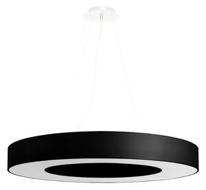 Fekete függőlámpa textil búrával ø 70 cm Galata Slim – Nice Lamps