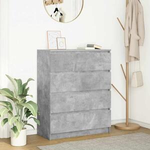Betonszürke szerelt fa tálalószekrény 80x35x99 cm