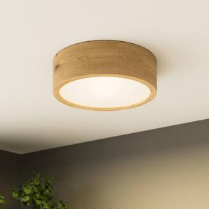 Envostar Kerio mennyezeti lámpa, Ø 27 cm, természetes tölgy, dimmelhető, Nappali / Étkező, Fa, Modern