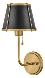 Hinkley lighting klasszikus fali lámpa clarke fekete sárgaréz elshk-clarke1-br-bk