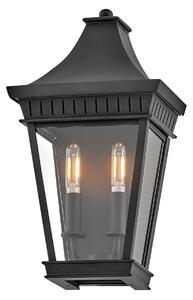 Hinkley lighting klasszikus kültéri fali lámpa chapel hill fekete átlátszó elshk-chapel-hill7mb IP44