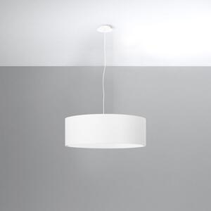 Fehér függőlámpa üveg-textil búrával ø 45 cm Paktor – Nice Lamps