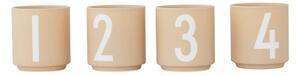 Porcelán gyertyatartó készlet 4 db-os Mini - Design Letters