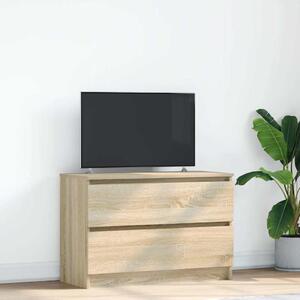 Sonoma tölgy színű szerelt fa TV-szekrény 80x35x54 cm
