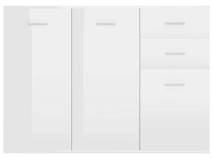 VidaXL magasfényű fehér forgácslap tálalószekrény 105 x 30 x 75 cm