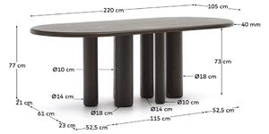 Étkezőasztal 105x220 cm Mailen – Kave Home