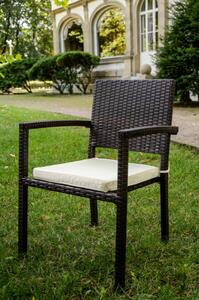 ADORAZIONE 88x59x60 cm műrattan szék, párnával