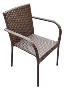 SOTTILE 84x56x50 cm, műrattan szék, barna