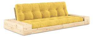 Sárga kordbársony kinyitható kanapé 244 cm Base – Karup Design