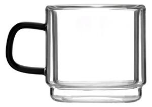 Üveg eszpresszó bögre szett 2 db-os 80 ml Carbon – Vialli Design