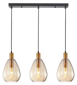 Italux modern függeszték zulo borostyán sárgaréz itxpnd-27812-3broamb