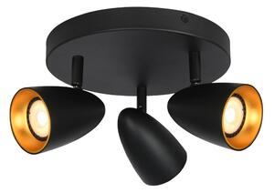 Italux modern spot lámpa tino fekete arany itxspl-36748-3r-bkgd