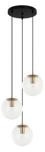 Italux modern függeszték sarpo sárgaréz átlátszó itxpnd-58867-3sbkbro