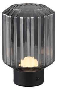 Fekete-szürke LED dimmelhető asztali lámpa üveg búrával (magasság 19,5 cm) Lord – Trio